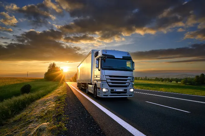 Freight truck on the road